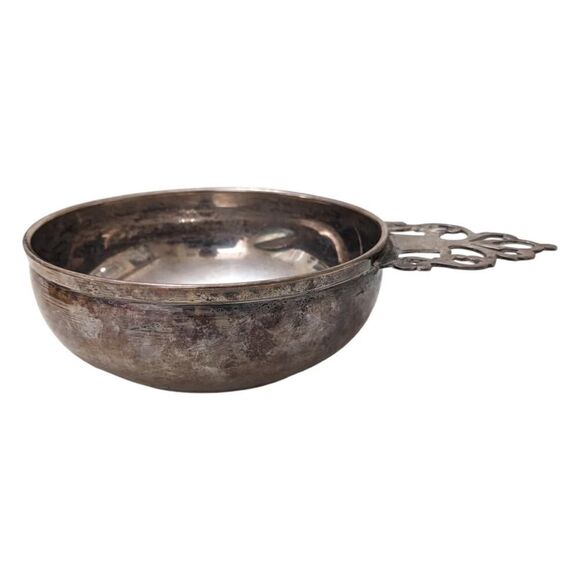 Paul Revere Reproduction Sterling Silver Handled Porringer Bowl 151 Grams 1960s - Picture 3 of 6